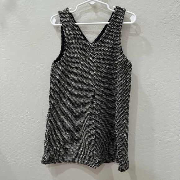 NWT Zara Black Tweed Tank Dress - Picture 5 of 6